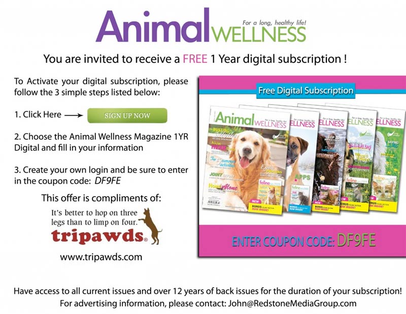 Free Animal Wellness Magazine Subscription Coupon