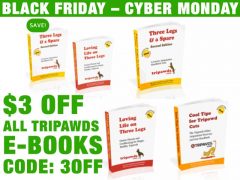 $3 OFF All E-books with Tripawds Coupon! Tripawds Coupon