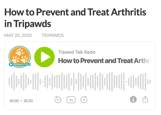 arthritis in tripawds